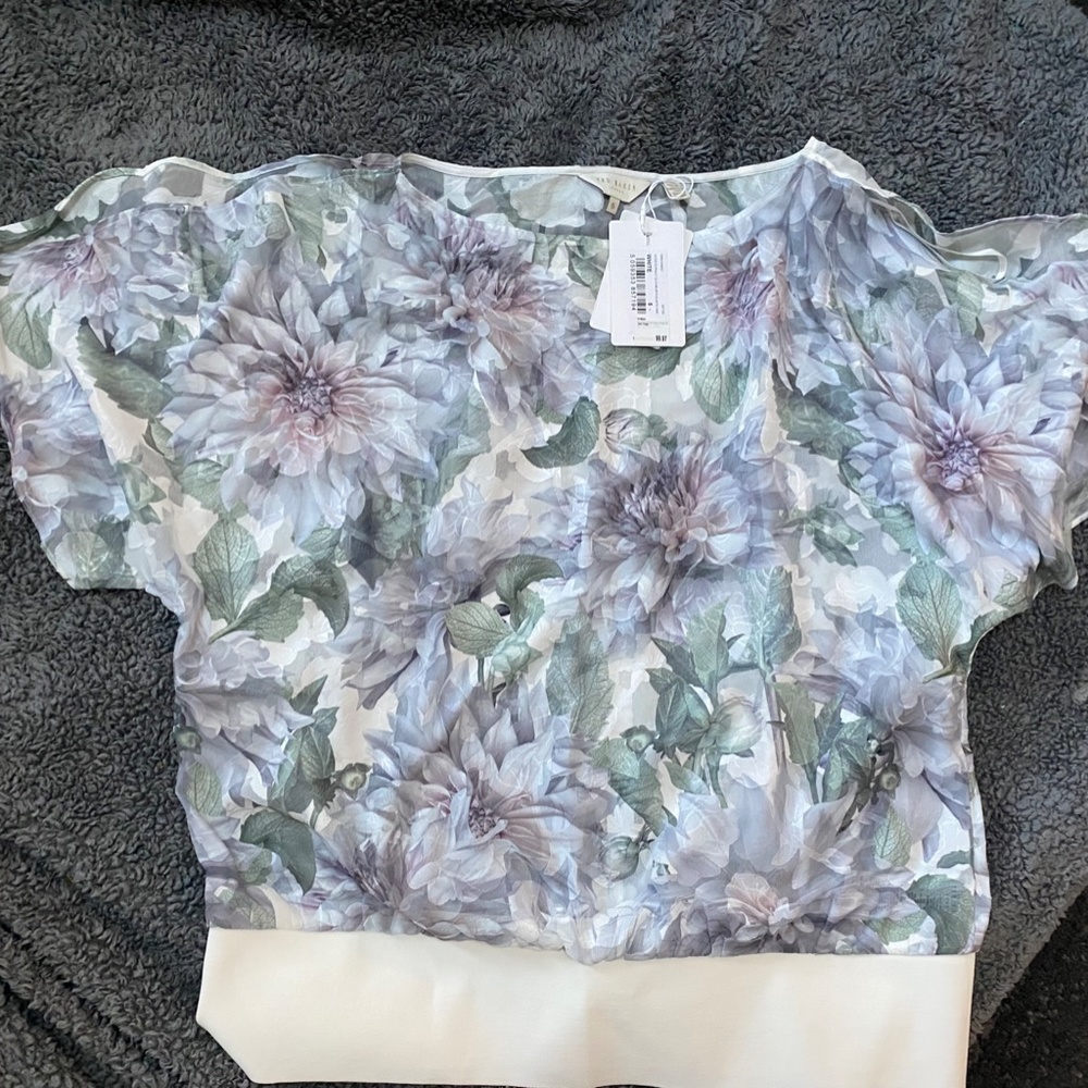 Ted Baker London Floral Pull Over Top (NEW) for Women.